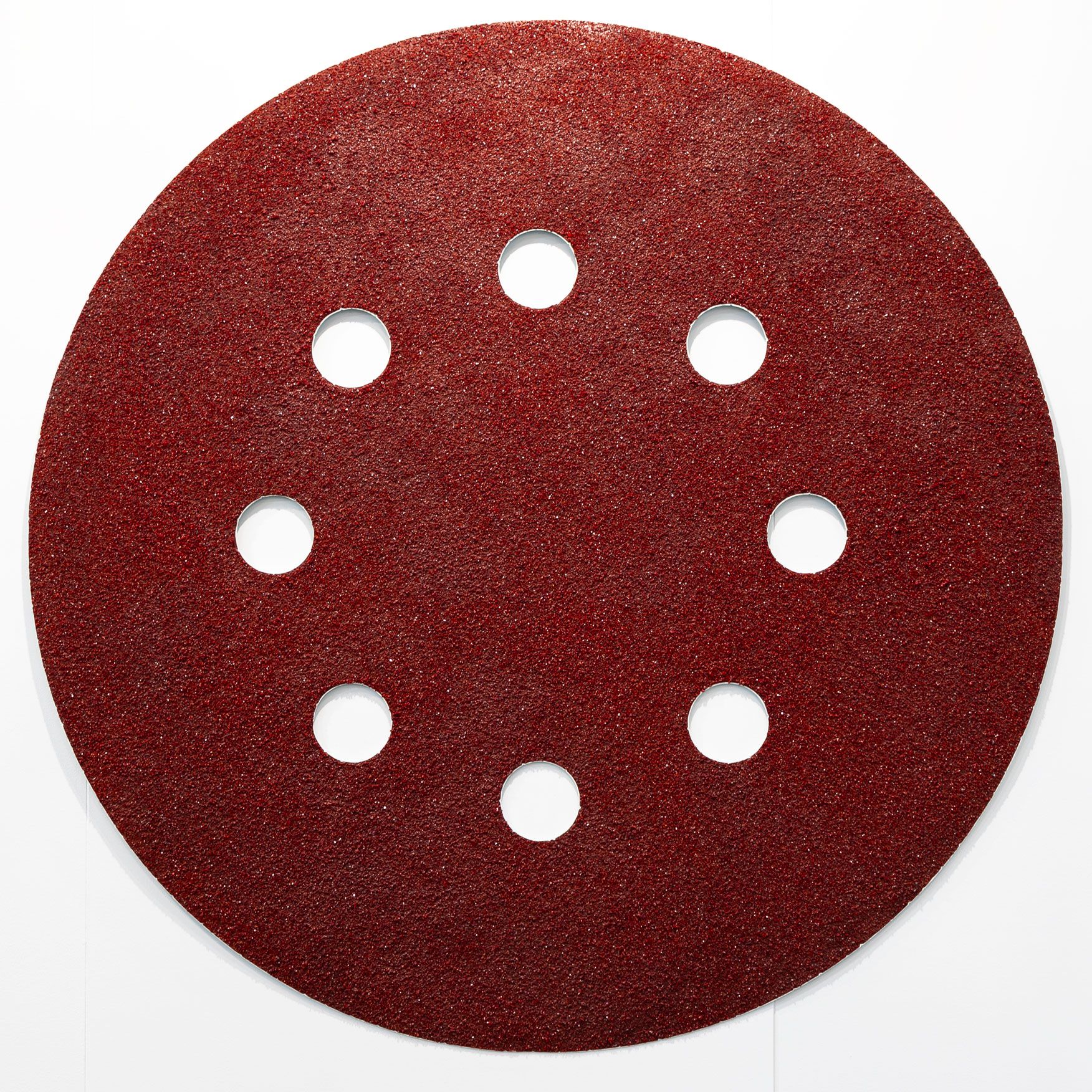 Christoffer Munch Andersen, Sandpaper (Red), 150x150 cm., akryl og epoxy på aluminium